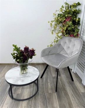 Стул GALE 360 град. поворот. BLUVEL-03 LIGHT GREY, велюр/ черный каркас, М-City в Кировграде - kirovgrad.ok-mebel.com | фото 6