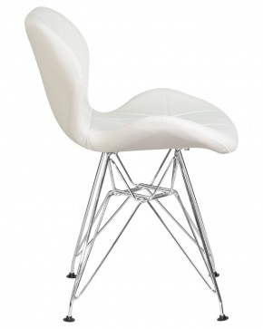 Стул обеденный DOBRIN BUTTERFLY CHROME, ножки хром, цвет белый в Кировграде - kirovgrad.ok-mebel.com | фото 3