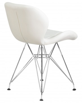 Стул обеденный DOBRIN BUTTERFLY CHROME, ножки хром, цвет белый в Кировграде - kirovgrad.ok-mebel.com | фото 4