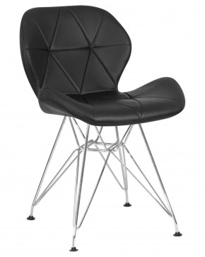 Стул обеденный DOBRIN BUTTERFLY CHROME, ножки хром, цвет чёрный в Кировграде - kirovgrad.ok-mebel.com | фото