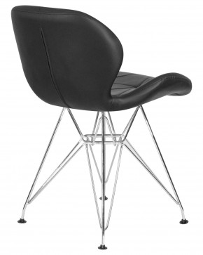 Стул обеденный DOBRIN BUTTERFLY CHROME, ножки хром, цвет чёрный в Кировграде - kirovgrad.ok-mebel.com | фото 4