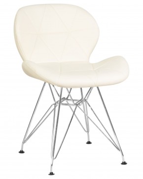 Стул обеденный DOBRIN BUTTERFLY CHROME, ножки хром, цвет кремовый в Кировграде - kirovgrad.ok-mebel.com | фото