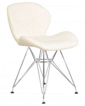 Стул обеденный DOBRIN BUTTERFLY CHROME, ножки хром, цвет кремовый в Кировграде - kirovgrad.ok-mebel.com | фото 2