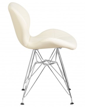 Стул обеденный DOBRIN BUTTERFLY CHROME, ножки хром, цвет кремовый в Кировграде - kirovgrad.ok-mebel.com | фото 3