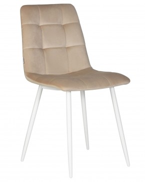 Стул обеденный DOBRIN CHILLY, Бежевый Holland 07, основание белое в Кировграде - kirovgrad.ok-mebel.com | фото