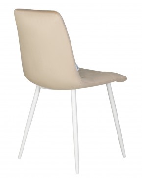Стул обеденный DOBRIN CHILLY, Бежевый Holland 07, основание белое в Кировграде - kirovgrad.ok-mebel.com | фото 5