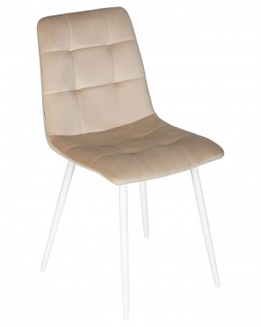 Стул обеденный DOBRIN CHILLY, Бежевый Holland 07, основание белое в Кировграде - kirovgrad.ok-mebel.com | фото 8