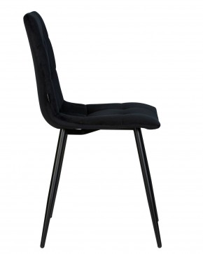 Стул обеденный DOBRIN CHILLY, Черный Holland 75, основание черное в Кировграде - kirovgrad.ok-mebel.com | фото 4