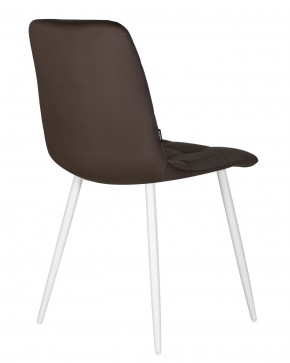 Стул обеденный DOBRIN CHILLY, Эспрессо Holland 74, основание белое в Кировграде - kirovgrad.ok-mebel.com | фото 4