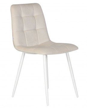 Стул обеденный DOBRIN CHILLY, Кремовый Holland 05, основание белое в Кировграде - kirovgrad.ok-mebel.com | фото 2