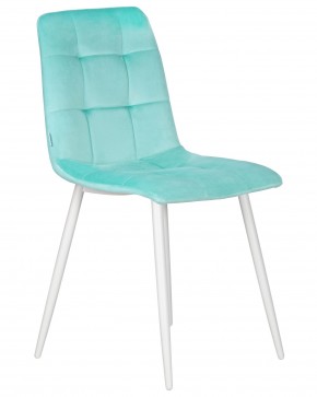 Стул обеденный DOBRIN CHILLY, Мятный Holland 50, основание белое в Кировграде - kirovgrad.ok-mebel.com | фото 2