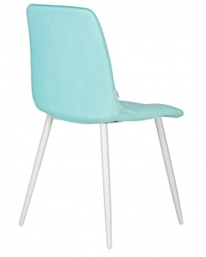 Стул обеденный DOBRIN CHILLY, Мятный Holland 50, основание белое в Кировграде - kirovgrad.ok-mebel.com | фото 4