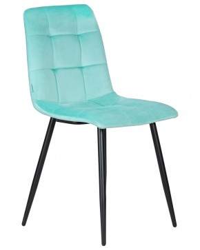 Стул обеденный DOBRIN CHILLY, Мятный Holland 50, основание черное в Кировграде - kirovgrad.ok-mebel.com | фото 2