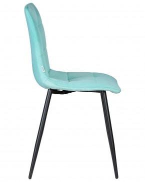 Стул обеденный DOBRIN CHILLY, Мятный Holland 50, основание черное в Кировграде - kirovgrad.ok-mebel.com | фото 3