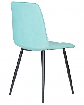 Стул обеденный DOBRIN CHILLY, Мятный Holland 50, основание черное в Кировграде - kirovgrad.ok-mebel.com | фото 4