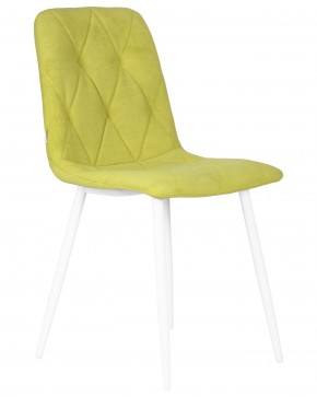Стул обеденный DOBRIN CHILLY ROMBO, Лайм Simple 14, основание белый в Кировграде - kirovgrad.ok-mebel.com | фото 2