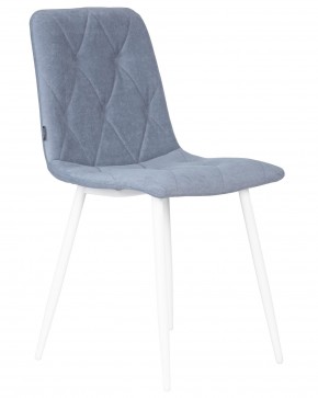 Стул обеденный DOBRIN CHILLY ROMBO, Серо-голубой Simple 26, основание белый в Кировграде - kirovgrad.ok-mebel.com | фото 2