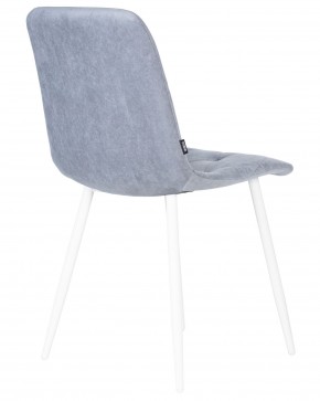 Стул обеденный DOBRIN CHILLY ROMBO, Серо-голубой Simple 26, основание белый в Кировграде - kirovgrad.ok-mebel.com | фото 4