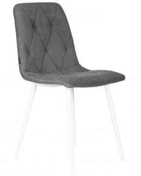 Стул обеденный DOBRIN CHILLY ROMBO, Серый Simple 33, основание белый в Кировграде - kirovgrad.ok-mebel.com | фото 2