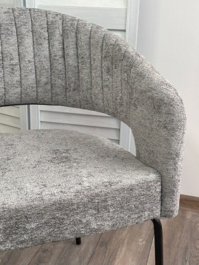 Стул SNUG 3018-17 серый, шенилл / черный каркас, ®DISAUR в Кировграде - kirovgrad.ok-mebel.com | фото 4