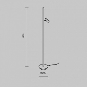 Торшер Maytoni Thin MOD395FL-L28B3K в Кировграде - kirovgrad.ok-mebel.com | фото 5
