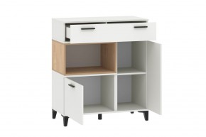 Тумба НМ 013.80 "Bergen" (Белый/Дуб бунратти) в Кировграде - kirovgrad.ok-mebel.com | фото 2