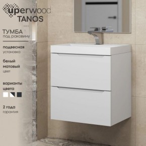 Тумба под раковину Uperwood Tanos 90 см, подвесная, белая матовая в Кировграде - kirovgrad.ok-mebel.com | фото 6