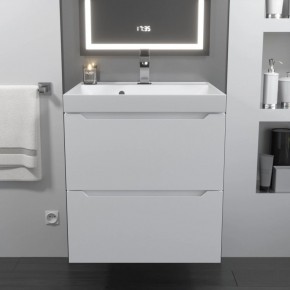 Тумба с раковиной Uperwood Tanos 50 см, подвесная, белая матовая в Кировграде - kirovgrad.ok-mebel.com | фото 10