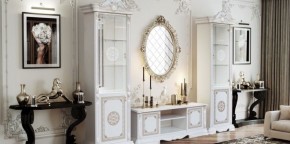Витрина 1- дверная (12.321) Грация (белый/золото) в Кировграде - kirovgrad.ok-mebel.com | фото 2