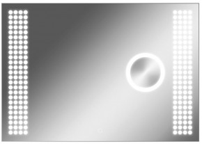 Зеркало Cosmo 100 alum (линза) с подсветкой Sansa (SCL1026Z) в Кировграде - kirovgrad.ok-mebel.com | фото
