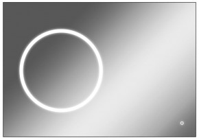 Зеркало Eclipse 100 black с подсветкой Sansa (SE1032Z) в Кировграде - kirovgrad.ok-mebel.com | фото
